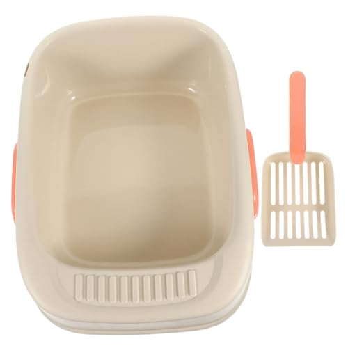 ERINGOGO 1 Set Katzentoilette Katzentoilette Katzentoilette Halbgeschlossene Katzentoilette Katzenstreubehälter Katzenstreubecken Polster Katzenstreumöbel Kätzchentöpfchen von ERINGOGO
