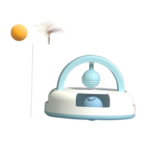 ERINGOGO Drehteller-Spielzeug Für Katzen Neckendes Kätzchen-Spielzeug Interessantes Bälle-schaukel-Spielzeug Abnehmbar Mit Tischtennisball Und Zubehör Indoor Und Outdoor Katzenspielzeug von ERINGOGO