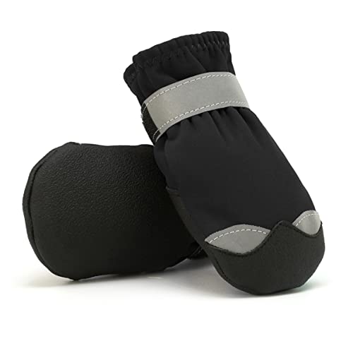 ERINGOGO 1 Set wasserdichte Haustierschuhe Stiefelschoner Für Hundeschuhe Welpenpfotengriffe Anti Schnee Große Und Kleine Hundepantoffeln Hundepfotenschutz Hunde Outdoor Schuhe von ERINGOGO