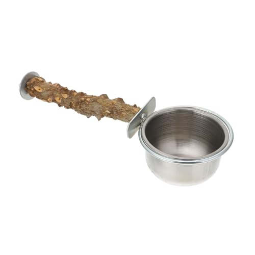 ERINGOGO 1stück Papageien Futter Und Trinkschale Mit Standstange Wasserbehälter Für Vögel Und Trinkgelegenheit Für Sittiche Nymphensittiche Und Andere Kleine Vögel von ERINGOGO