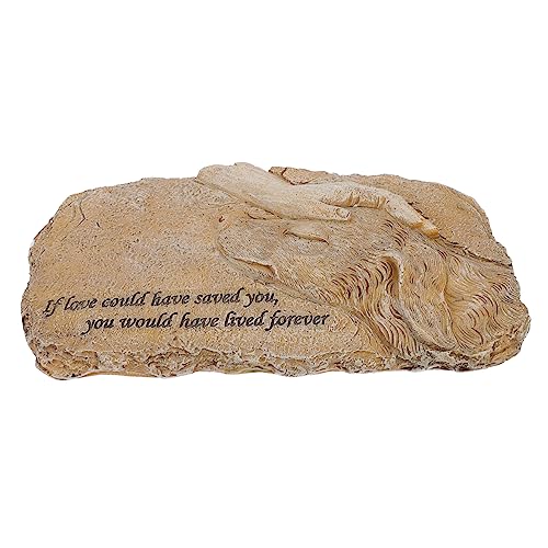 ERINGOGO 1 Stück Grabstein zum Gedenken an Haustiere graviert Statue Trauer Pfote Pet Marker Stone Pet Loss Memorial Hunde-Gedenkschmuck Haustier-Gedenkskulptur aus Harz von ERINGOGO