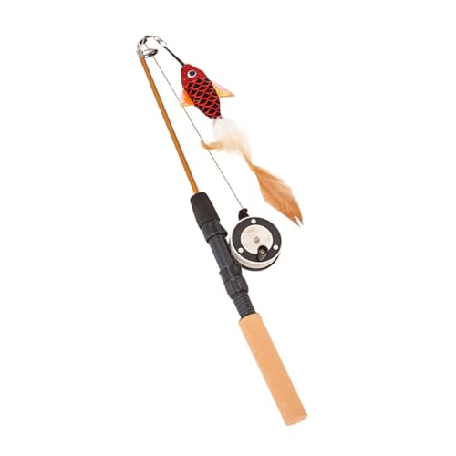 ERINGOGO Einstellbare Katzenspielzeug-fangel Interaktive Katzenangel Mit Fischdesign Längenverstellbare Teaser-Sticks Sanfter Griff Für Spielspaß Und Bewegung Für Katzenliebhaber ERINGOGO Einstellbare Katzenspielzeug-fangel Interaktive Katzenangel Mit Fischdesign Längenverstellbare Teaser-Sticks Sanfter Griff Für Spielspaß Und Bewegung Für Katzenliebhaber von ERINGOGO