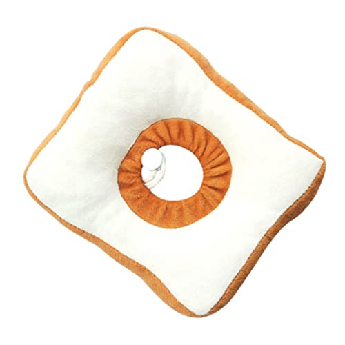 ERINGOGO 1 Stück Katzenhalsbänder Schild Kragen Party Rekonvaleszenz Klein Haustier Beruhigende Für Weicher Toastbrotkegel Heimtierbedarf Yellow Baumwolle von ERINGOGO