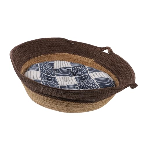 ERINGOGO 1 Stück Katzennest Geflochtenes Haustierbett Thermisches Katzenbett Haustierbett Katze Kaninchen Schlafhaus Kätzchenbett Hundeschlafsofa Donut-hundebett Katzen Teepee Coffee Rattan ERINGOGO 1 Stück Katzennest Geflochtenes Haustierbett Thermisches Katzenbett Haustierbett Katze Kaninchen Schlafhaus Kätzchenbett Hundeschlafsofa Donut-hundebett Katzen Teepee Coffee Rattan von ERINGOGO