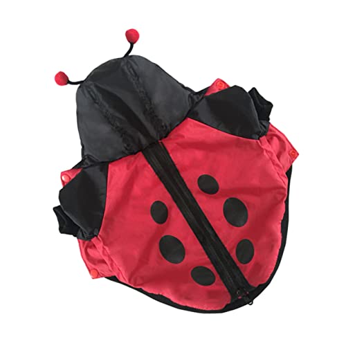 ERINGOGO 1 Stück Kleidung Für Haustiere Marienkäfer Haustierkostüm Outfits Marienkäfer Kostüm Katze Welpe Hochzeit Marienkäfer Katzenkleidung Cosplay Kleine Hundekleidung Lustige Pelzige von ERINGOGO