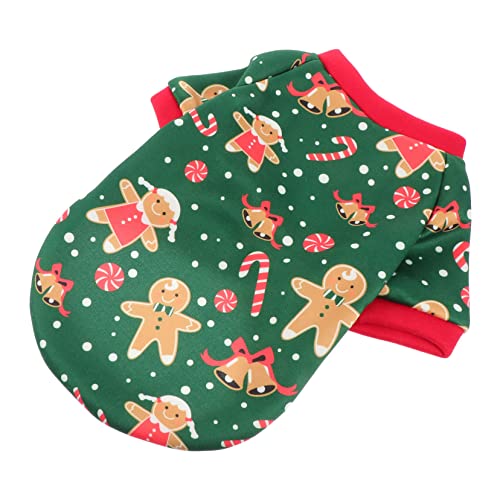 ERINGOGO 1 Stück Kleidung für Haustiere Weihnachtshundebekleidung Hundepyjama klein Weihnachts hundepullover Dog Christmas Costume Hund lustige Kleidung Welpenkleidung Polyester-Vlies Green von ERINGOGO