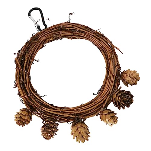 ERINGOGO Wellensittich-schaukelring Spielzeug Aus Rattan Hängespielzeug Für Vögel Papageienschaukelring Sittichschaukelspielzeug Mit Kreativem Design von ERINGOGO