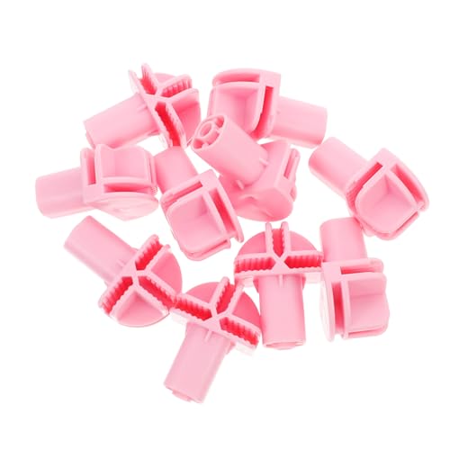 ERINGOGO 10 Stück Katzenkäfig Rollenzubehör Lenkrollen Vogelkäfig Drehradverbinder Käfig Lenkrollenadapter Vogelkäfig Lenkräder Kleine Käfigräder Kleines Drehrad Rosa Abs von ERINGOGO