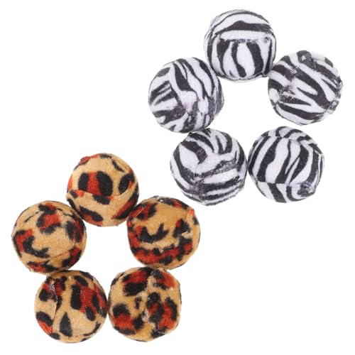 ERINGOGO 10 Stück Katzenspielzeugbälle Interaktive Katzenbälle Für Kätzchen Für Hauskatzen Anregendes Haustierspielzeug Zum Mit Katzen Katzenspielzeug In Katzenform Farbiges von ERINGOGO