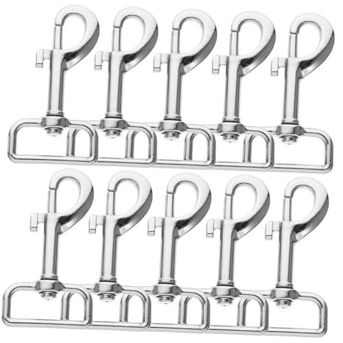 ERINGOGO 10 Stück Robuste Hundeleinenclips aus Schnellverschluss Bolzenkarabiner Langlebiger Ersatz für Hundeleinen Vielseitig Verwendbar für Geschirre und Campingausrüstung von ERINGOGO