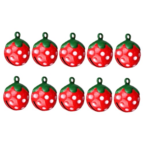 ERINGOGO 10 Stück Teiliges Niedliche Erdbeer Form Glocken für Haustierhalsbänder Sicherer Schnellverschluss Langlebige Pet Accessories für Kleine Hunde und Katzen DIY Anhänger zur ERINGOGO 10 Stück Teiliges Niedliche Erdbeer Form Glocken für Haustierhalsbänder Sicherer Schnellverschluss Langlebige Pet Accessories für Kleine Hunde und Katzen DIY Anhänger zur von ERINGOGO