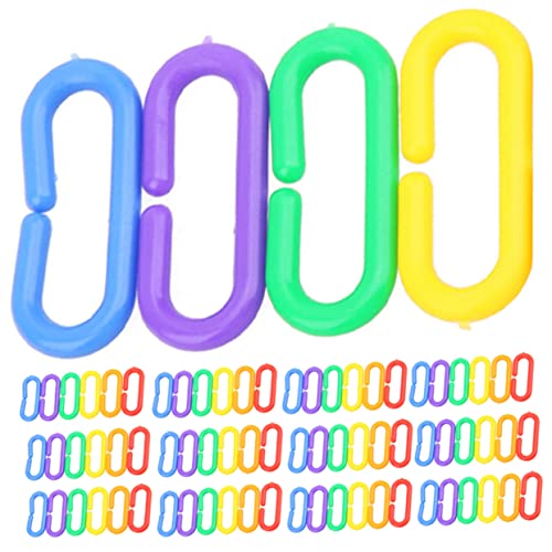 ERINGOGO 100stücke Bunte Kunststoff Clips Für Vögel Kettenverbindungen Für Vogelspielzeug Langlebige Und Praktische Clips Für Käfige Klettern Und von ERINGOGO