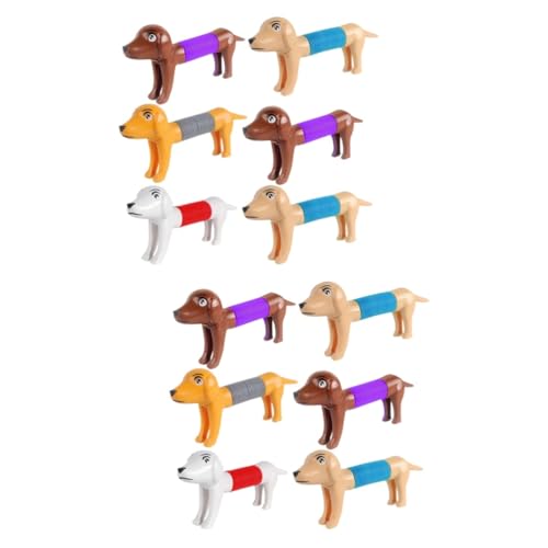 ERINGOGO 12 STK Stressabbauendes Hundespielzeug Spielzeuge Pop-Tube-Spielzeug lustig wiederverwendbares dehnbares Spielzeug Party sensorisches Spielzeug elastisch Kordelzug Plastik von ERINGOGO
