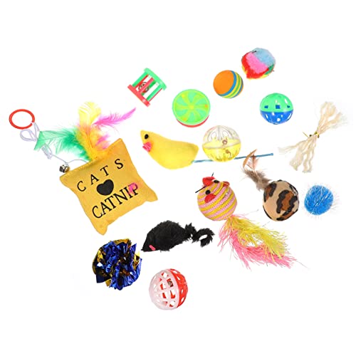 ERINGOGO 14 Stück Katzenspielzeug-Set Katzenspielzeug Mit Bällen Katzenmäuse Katzenministerspielzeug Zahnen Kauspielzeug Für Katzen Lustig Drinnen Ball Plastik ERINGOGO 14 Stück Katzenspielzeug-Set Katzenspielzeug Mit Bällen Katzenmäuse Katzenministerspielzeug Zahnen Kauspielzeug Für Katzen Lustig Drinnen Ball Plastik von ERINGOGO