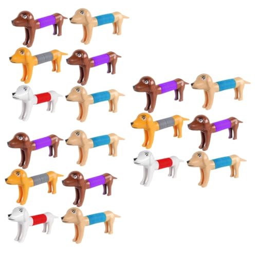 ERINGOGO 18 STK Stressabbauendes Hundespielzeug Spielzeuge Pop-Tube-Spielzeug für Partys wiederverwendbares dehnbares Spielzeug Stretchspielzeug für Partys Hündchen Kordelzug Plastik von ERINGOGO