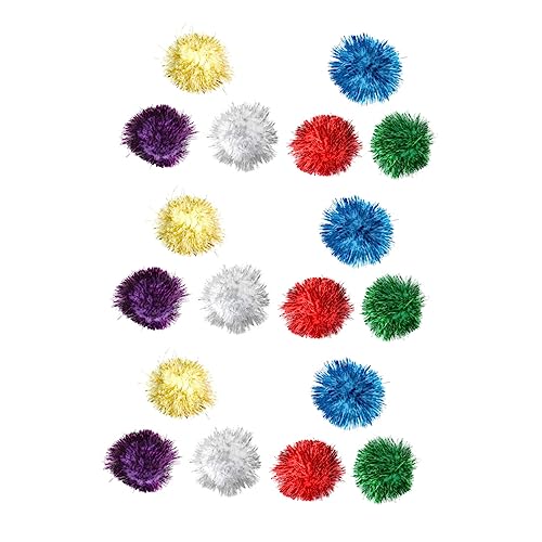 ERINGOGO 18Stücke Glitzer Pom Pom Bälle Für Katzen Interaktive Katzenspielzeuge Aus Lametta Zufälligen Farben Für Spiel Und Beschäftigung Von Kätzchen Und Katzen ERINGOGO 18Stücke Glitzer Pom Pom Bälle Für Katzen Interaktive Katzenspielzeuge Aus Lametta Zufälligen Farben Für Spiel Und Beschäftigung Von Kätzchen Und Katzen von ERINGOGO