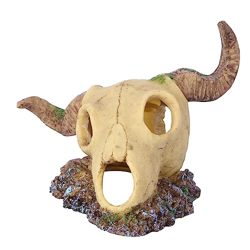 ERINGOGO 1Pc Aquarium Ornament Aquarium Landschaft Tank Kleine Decor Aquarium Schädel Höhle Simulation Schafe Schädel Schafe Schädel Landschaft Harz von ERINGOGO