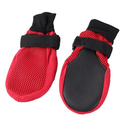 ERINGOGO 1Satz Atmungsaktive Hundeschuhe für Welpen rutschfeste Weiche Sohlen für Optimalen Pfotenschutz Rot für Outdoor Aktivitäten und Schutz Abrasiven Oberflächen ERINGOGO 1Satz Atmungsaktive Hundeschuhe für Welpen rutschfeste Weiche Sohlen für Optimalen Pfotenschutz Rot für Outdoor Aktivitäten und Schutz Abrasiven Oberflächen von ERINGOGO