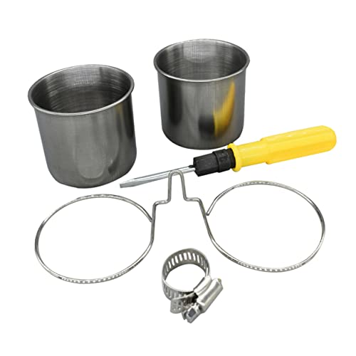 ERINGOGO 1Satz Edelstahl Futter Und Wasserschüssel Für Papageien Mit Halterung Geeignet Für Vogelkäfige Futterzubehör Für Papageien Und Andere Vögel Sortierte Farben ERINGOGO 1Satz Edelstahl Futter Und Wasserschüssel Für Papageien Mit Halterung Geeignet Für Vogelkäfige Futterzubehör Für Papageien Und Andere Vögel Sortierte Farben von ERINGOGO