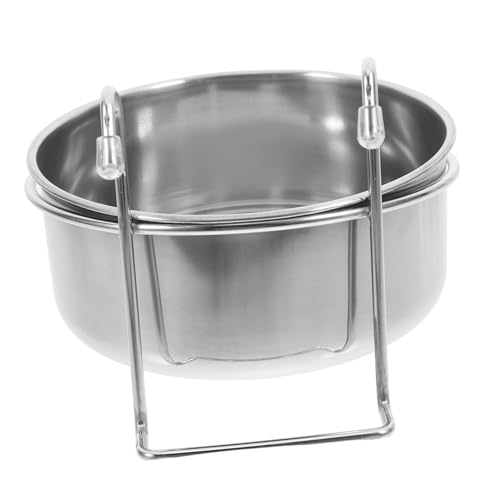 ERINGOGO 1Satz Edelstahl Haustier Trinkschüssel Hängende Futter Und Wasserschale Für Hunde Und Katzen Runde Edelstahlschale Für Haustiere Als Wasserspender ERINGOGO 1Satz Edelstahl Haustier Trinkschüssel Hängende Futter Und Wasserschale Für Hunde Und Katzen Runde Edelstahlschale Für Haustiere Als Wasserspender von ERINGOGO