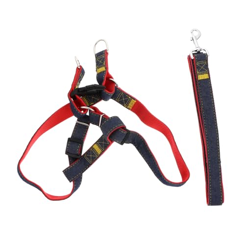 ERINGOGO 1Satz Einstellbares Haustiergeschirr mit Leine Set für Kleine Atmungsaktives und Komfortables Design Escape Gurtzeug für Sicheres Gassigehen und Training Teiliges von ERINGOGO