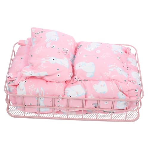 ERINGOGO 1Satz Hängematte Für Kleine Haustiere Hängendes Winterbett Für Hamster Und Chinchillas Käfigzubehör Mit Praktischem Bettkorb Gemütlicher Schlafplatz Eisenrahmen von ERINGOGO