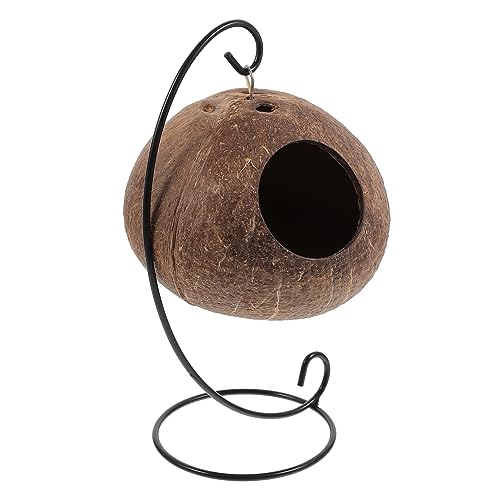 ERINGOGO 1Satz Hängendes Hamster Nest Aus Kokosnussschale Mit Eisenrahmen Kuschelhängematte Für Kleine Haustiere Für Hamster Und Meerschweinchen Nestpolster Gemütlicher von ERINGOGO