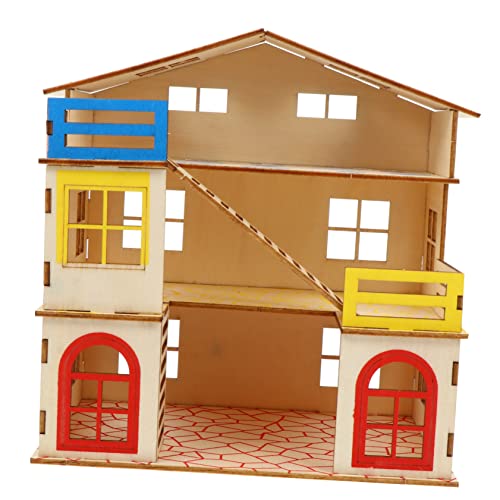 ERINGOGO 1Satz Hamster Schloss Haustier Kleine Haustierhütte Aus Natürlichem Hamsterkabine Mit Treppe Für Hamster Ratten Und Andere Kleintiere Fördert Gesundes von ERINGOGO