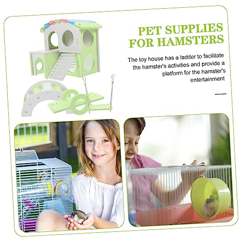 ERINGOGO 1Satz Hamsterhaus Aus Umweltfreundlichem Teiliges Spielset Mit Schaukeln Wippe Und Brücke Für Hamster Langlebig Geruchlos Und Sicher Für Haustier von ERINGOGO