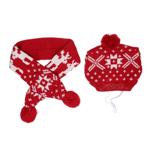 ERINGOGO 1satz Xmas Hundemütze Und Schal Weihnachtsaccessoires Für Hunde Warme Und Stilvolle Hundekleidung Mit Schneeflocken Und Rentierdesign Teilig Mütze Und Schal ERINGOGO 1satz Xmas Hundemütze Und Schal Weihnachtsaccessoires Für Hunde Warme Und Stilvolle Hundekleidung Mit Schneeflocken Und Rentierdesign Teilig Mütze Und Schal von ERINGOGO