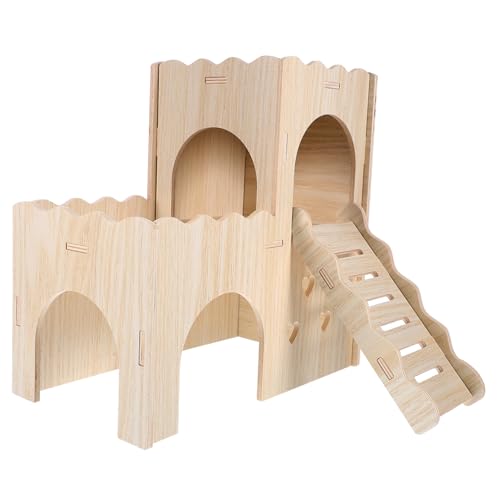 ERINGOGO 1satz Doppelstöckiges Hamsterhaus Mit Leiter Gemütlicher Rückzugsort Für Meerschweinchen Und Kaninchen Aus Robustem Holz Für Käfig Und Spielplatz Fördert Entspannung Und von ERINGOGO