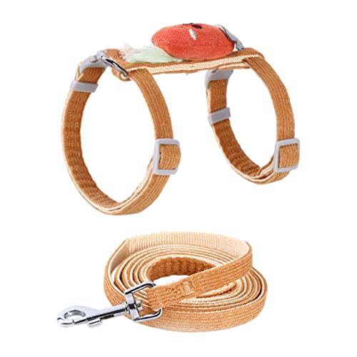 ERINGOGO 1Satz Katzenleine Mit Geschirr Verstellbare Katzenleine Und Geschirr Für Kleine Katzen Sicher Und Langlebig Für Outdoor Aktivitäten Orangefarbenes von ERINGOGO