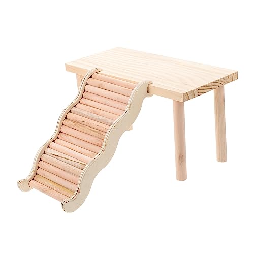 ERINGOGO Hamster Spielzeug Set Holzplattform Und Kletterleiter Für Kleintiere Kreative Landschaftsdekoration Für Hamsterkäfige Sicheres Und Unterhaltsames Zubehör Für Haustiere von ERINGOGO