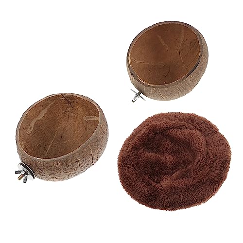 ERINGOGO 1satz Coconut Shell Futterstation Für Hamster Und Meerschweinchen Teiliges Mit Großer Kapazität Langlebig Und Sicher Für Kleine Tiere Zur Aufbewahrung Von Snacks von ERINGOGO