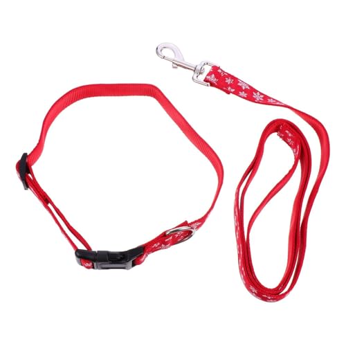 ERINGOGO 1Satz Teiliges Weihnachts Hundehalsband Und Leine Set Verstellbares Design Für Haustiere Weihnachtszubehör von ERINGOGO