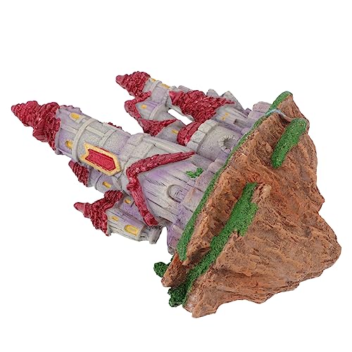 ERINGOGO 1Stück Aquarium Dekoration Aus Harz Unterwasser Schloss Ornament Für Fischbehälter Für Aquariengestaltung Und Verbesserung Visuellen Anziehungskraft von ERINGOGO