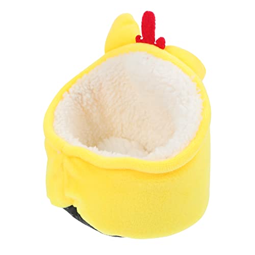 ERINGOGO 1Stück Dekoratives Hamster Für Haustiere Warmes Und Gemütliches Schlafbett Für Meerschweinchen Für Käfige Kuschelhöhle Für Kleine Sandgelb von ERINGOGO