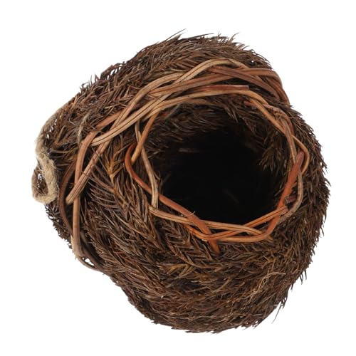 ERINGOGO 1Stück Hängendes Aus Naturmaterialien Dekoratives Vogelhaus Für Kleine Wie Kanarien Und Papageien Und Langlebig Für Garten Und Terrasse von ERINGOGO