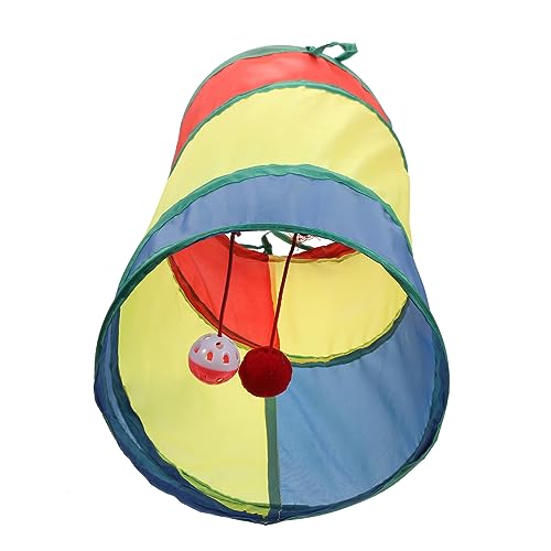 ERINGOGO 1Stück Interaktiver Katzentunnel Rainbow Tunnel Faltbares Katzenspielzeug Für Katzen Für Haustiere Tunnel Für Drinnen Und Draußen von ERINGOGO