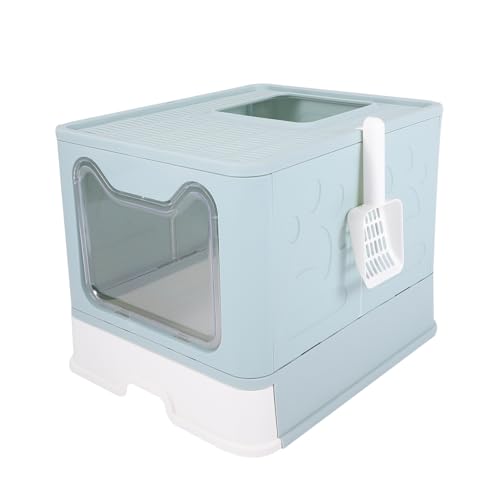 ERINGOGO 1Stück Katzenklo Splash Große Katzentoilette Faltbare Mit Großem Innenraum Zu Reinigen Für Innenbereiche Und Balkone von ERINGOGO