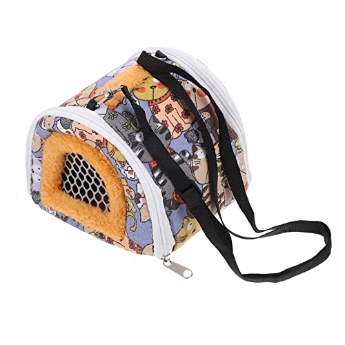 ERINGOGO 1Stück Kleiner Tier Tragetasche Für Hamster Mäuse Und Andere Kleintiere Outdoor Reisetasche Mit Tierischem Design Atmungsaktiv Und Bequem Für Unterwegs von ERINGOGO