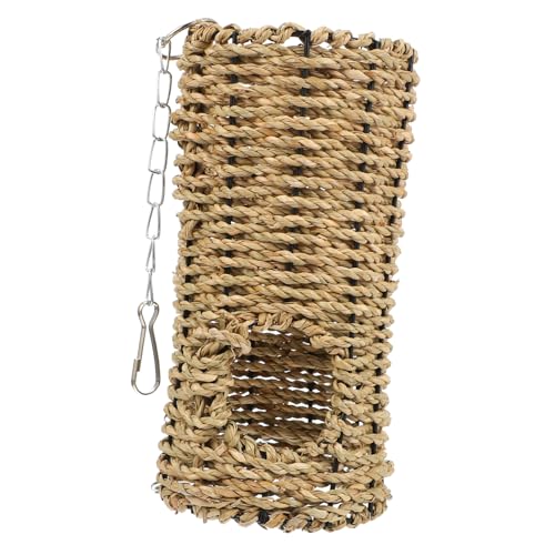 ERINGOGO Hamsterversteck Hängender Hamstertunnel 1Stück Natürliches Spielzeug für Hamster Kleintier Habitat Sicheres Hamsternest für Erkundung und Spiel von ERINGOGO