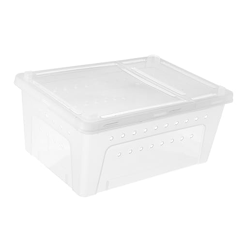 ERINGOGO 1Stück Kunststoff Reptilienbox Für Spinnen Schlangen Und Geckos Transparente Fütterungsbox Mit Spezieller Futteröffnung Und Entkommen Design Für Reptilien Und Kleine ERINGOGO 1Stück Kunststoff Reptilienbox Für Spinnen Schlangen Und Geckos Transparente Fütterungsbox Mit Spezieller Futteröffnung Und Entkommen Design Für Reptilien Und Kleine von ERINGOGO