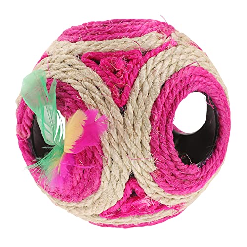 ERINGOGO 1Stück Sisal Molar Ball Für Katzen Interaktives Mit Löchern Kaukugel Für Kätzchen Fördert Das Kauen Und Katzenspielzeug Für Gesunde Zähne Und Zahnfleisch von ERINGOGO