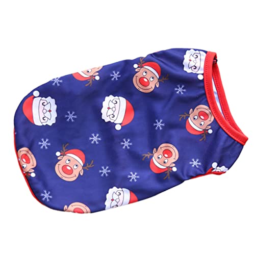 ERINGOGO 1Stück Weihnachtshund Weste Für Kleine Festliche Hundekleidung Aus Polyester Süßes Weihnachtsdesign Mit Schneemann Und Rentier Für Feiertagsfeiern Und Fotoshooting von ERINGOGO