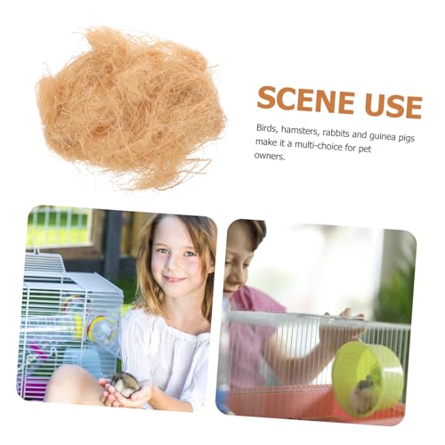 ERINGOGO 1Tasche Natürliche Nistmaterialien für Vögel Beutel aus Weichem Raphia Gras DIY Vogelnest Material für Sittiche Wildvögel Hamster und Kaninchen Einfach Anwendbar von ERINGOGO