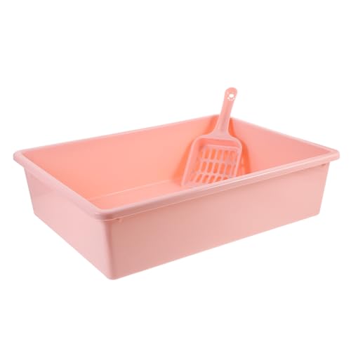ERINGOGO 1satz Katzentoilette Mit Schaufel Offene Tragbare Katzenstreu-Schale Material Für Kleine Katzen Design Geruchsbekämpfung Und Einfachen Klein von ERINGOGO