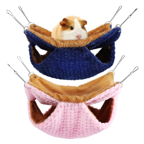 ERINGOGO 2 STK. Warme Hängematte Mini-hängematte Vogelbett Papageienschlafnest Sittichbett Wintervogelhängematte Papageienbett Vogelnest Hamster-hängematte Vogelhaus Plüsch von ERINGOGO