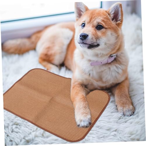 ERINGOGO 2 STÜCK Hunde Sommermatte Kühlmatte Atmungsaktiv Pet Kennel Mat aus Rattangeflecht für Überhitzungsschutz Geeignet für Katzen und Hunde von ERINGOGO