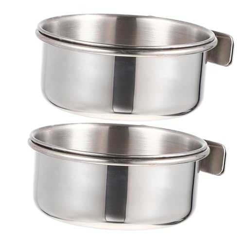 ERINGOGO 2 Sätze Edelstahl Vogel Futternapf Stabile Futter und Wasserschale für Papageien Wellensittiche Käfig Zubehör Einfache Langlebig und Auslaufsicher ERINGOGO 2 Sätze Edelstahl Vogel Futternapf Stabile Futter und Wasserschale für Papageien Wellensittiche Käfig Zubehör Einfache Langlebig und Auslaufsicher von ERINGOGO